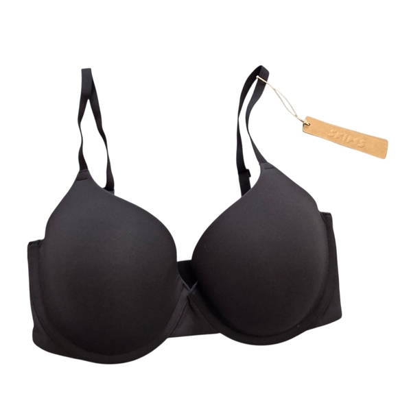 Skims FITS EVERYBODY TSHIRT BRA Onyx Black 32DD NWT - Picture 1 of 3